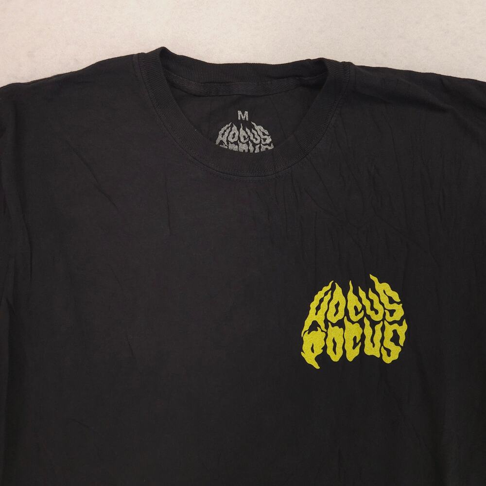 Hocus Pocus Graphic Crew Neck Long Sleeve T Shirt Mens Size Medium M Black